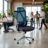 Chaise de Bureau Respirante Matrix, Accoudoirs Réglables et Support Lombaire