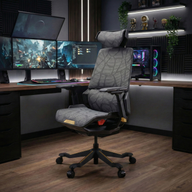 chaise gaming jaune blooddragon maille accoudoirs reglables 6d soutien lombaire appui tete 2