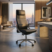 Fauteuil de bureau exécutif Weimar en cuir véritable