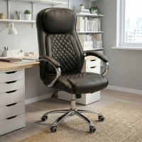 Fauteuil de bureau ergonomique Rodas, rembourrage épais