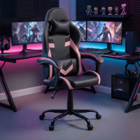 Chaise gamer Mist avec accoudoirs rabattables, coussins cervical et lombaire