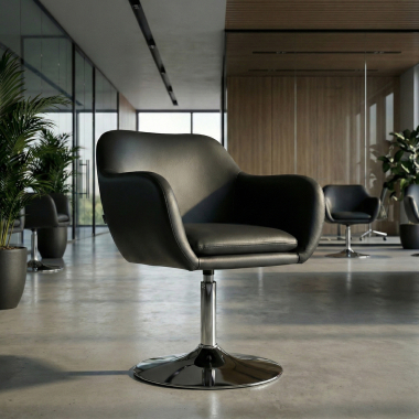 chaise salle d attente noir space simil cuir accoudoirs fixes 2