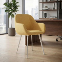 Chaise de conférence Greta, 4 pieds, accoudoirs rembourrés