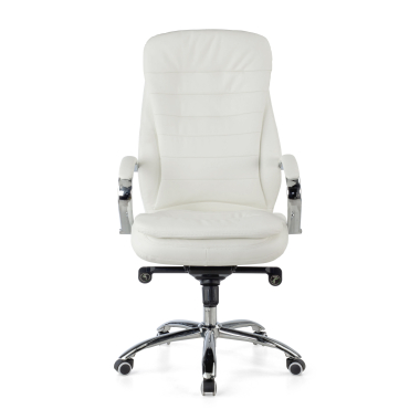fauteuil de bureau blanc atenas simil cuir accoudoirs rembourres 3