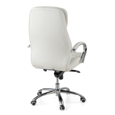 fauteuil de bureau blanc atenas simil cuir accoudoirs rembourres 9