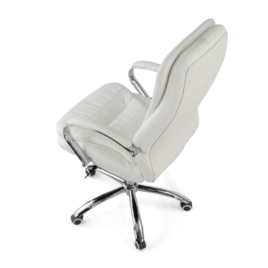 fauteuil de bureau blanc atenas simil cuir accoudoirs rembourres 8