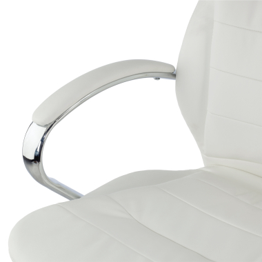 fauteuil de bureau blanc atenas simil cuir accoudoirs rembourres 5