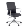 Fauteuil de Bureau Belfast à dossier bas, accoudoirs aluminium, éco-cuir