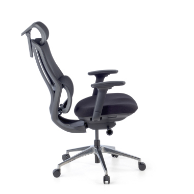 chaise ergonomique noir aeroflow structure noire maille accoudoirs reglables 3d double soutien lombaire appui tete 7