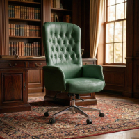 Fauteuil de bureau classique Ankara, capitonnage