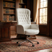 Fauteuil de bureau classique Ankara, capitonnage