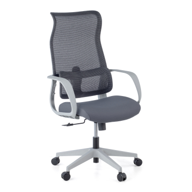 chaise de bureau blanc gris axis maille accoudoirs fixes 1