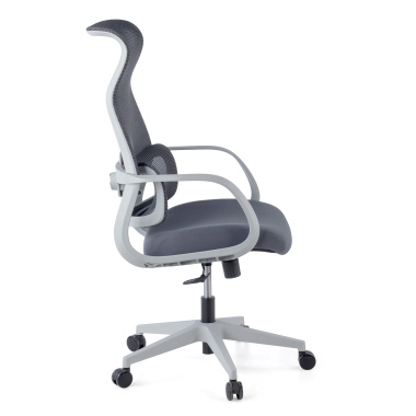 chaise de bureau blanc gris axis maille accoudoirs fixes 8