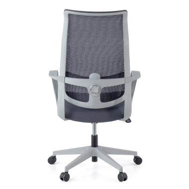 chaise de bureau blanc gris axis maille accoudoirs fixes 12