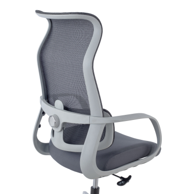 chaise de bureau blanc gris axis maille accoudoirs fixes 5