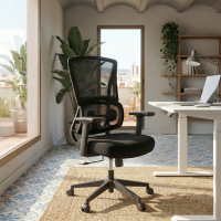 Chaise de Bureau Ergonomique Orbit avec Support Lombaire, Assise Rembourrée