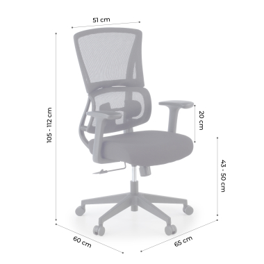 chaise ergonomique noir sans appui tete tissu accoudoirs fixes double soutien lombaire 15