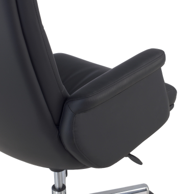 fauteuil de bureau noir consul simil cuir accoudoirs rembourres 6