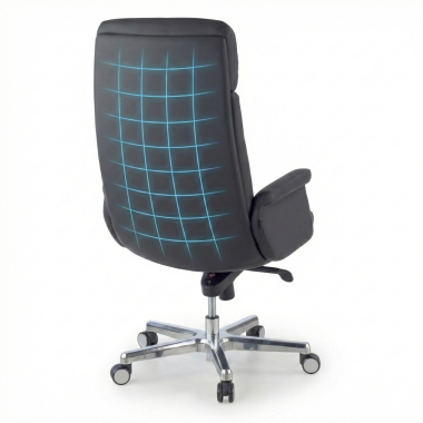 fauteuil de bureau noir consul simil cuir accoudoirs rembourres 7