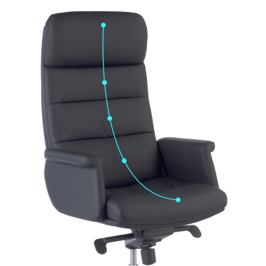 fauteuil de bureau noir consul simil cuir accoudoirs rembourres 8
