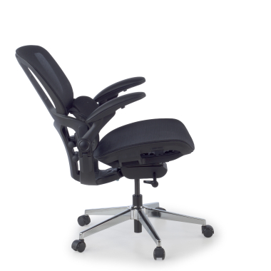 chaise ergonomique noir erghos one sans appui tete maille accoudoirs reglables 3d double soutien lombaire 4