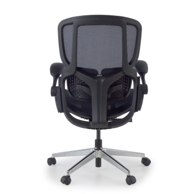 chaise ergonomique noir erghos one sans appui tete maille accoudoirs reglables 3d double soutien lombaire 6