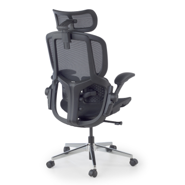 chaise ergonomique noir erghos one avec appui tete maille accoudoirs reglables 3d double soutien lombaire appui tete 12