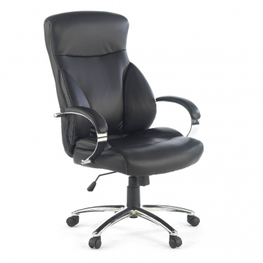 fauteuil de bureau noir gouda simil cuir accoudoirs rembourres 1