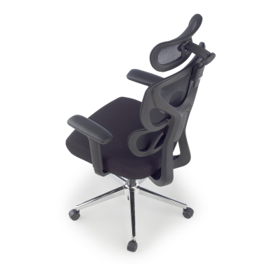 chaise ergonomique noir erghos air tissu accoudoirs reglables 3d soutien lombaire appui tete 13