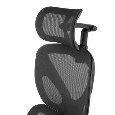 chaise ergonomique noir erghos air tissu accoudoirs reglables 3d soutien lombaire appui tete 12