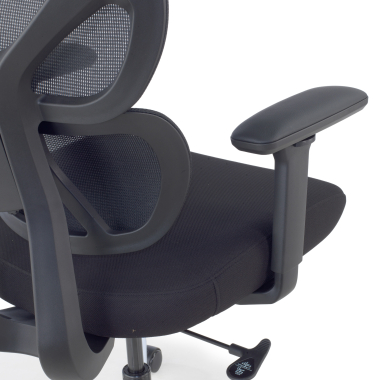 chaise ergonomique noir erghos air tissu accoudoirs reglables 3d soutien lombaire appui tete 9