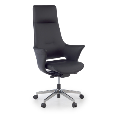 fauteuil de bureau noir dortmund simil cuir accoudoirs rembourres 1