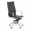 Fauteuil de bureau design Brenton, cadre en acier, dossier haut