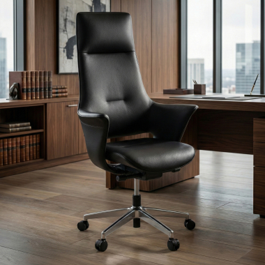 fauteuil de bureau noir dortmund simil cuir accoudoirs rembourres 2