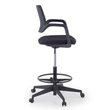 tabouret de bureau noir tabouret de bureau tissu accoudoirs fixes 5