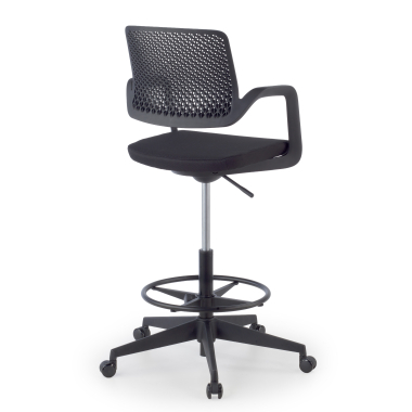 tabouret de bureau noir tabouret de bureau tissu accoudoirs fixes 9