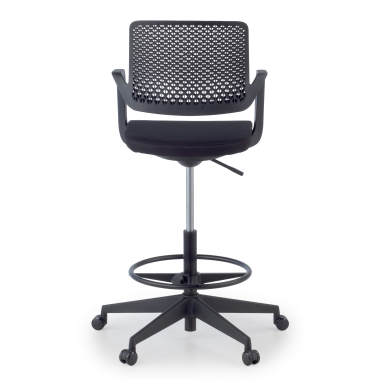 tabouret de bureau noir tabouret de bureau tissu accoudoirs fixes 7