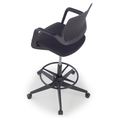tabouret de bureau noir tabouret de bureau tissu accoudoirs fixes 8
