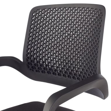 tabouret de bureau noir tabouret de bureau tissu accoudoirs fixes 4