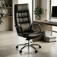 Fauteuil de Bureau Goteborg, Cuir Naturel