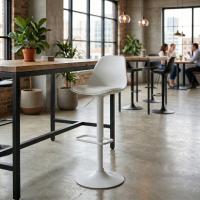 Tabouret haut Norway avec pieds en métal, design moderne