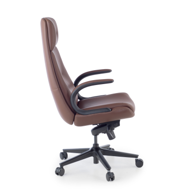 fauteuil de bureau marron kronberg simil cuir accoudoirs rembourres 4