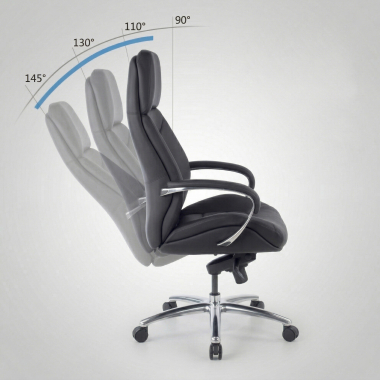 fauteuil de bureau noir regent simil cuir accoudoirs rembourres 4