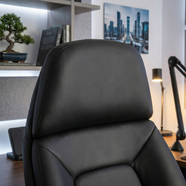 fauteuil de bureau noir regent simil cuir accoudoirs rembourres 10