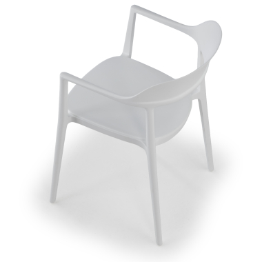 chaise de conference blanc riga plastique sans accoudoirs 10