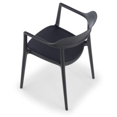chaise de conference noir riga plastique sans accoudoirs 10