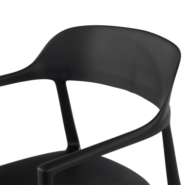 chaise de conference noir riga plastique sans accoudoirs 5