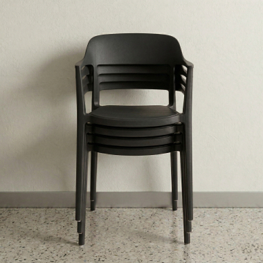 chaise de conference noir riga plastique sans accoudoirs 6