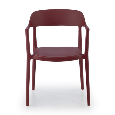 chaise de conference rouge riga plastique sans accoudoirs 3