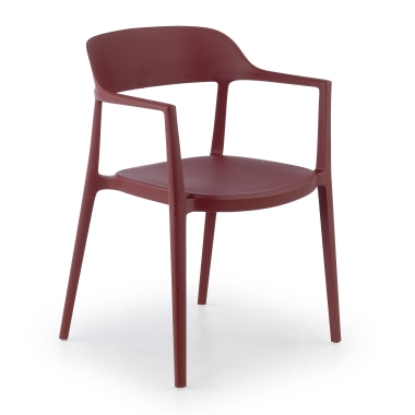 chaise de conference rouge riga plastique sans accoudoirs 1